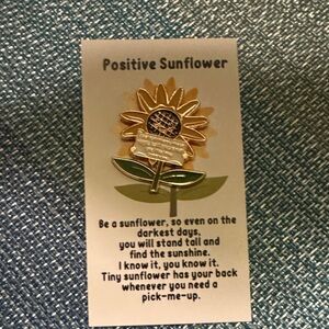 Positive Sunflower Enamel Pin